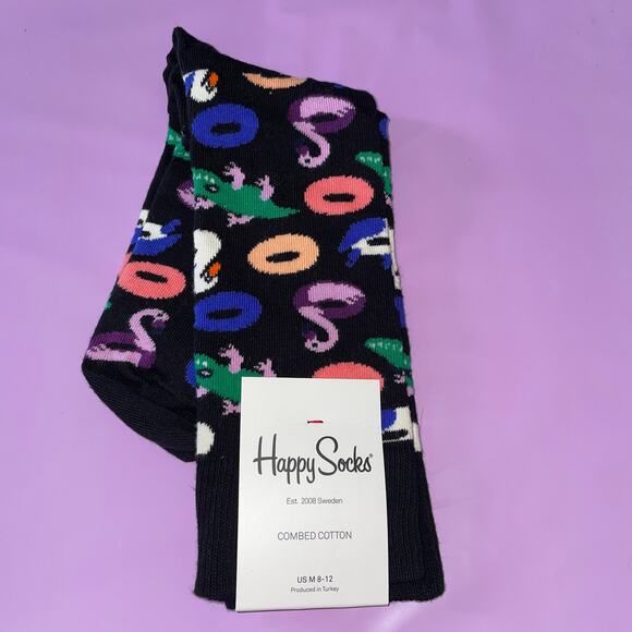 Adult Happy Socks Flamingo Alligators Floats Swans NEW - Picture 1 of 3